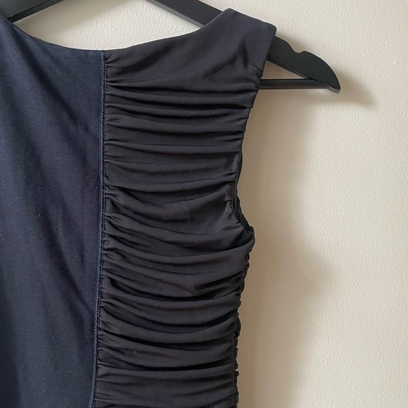 BCBG navy bodycon dress with singed details - Picture 4 of 10